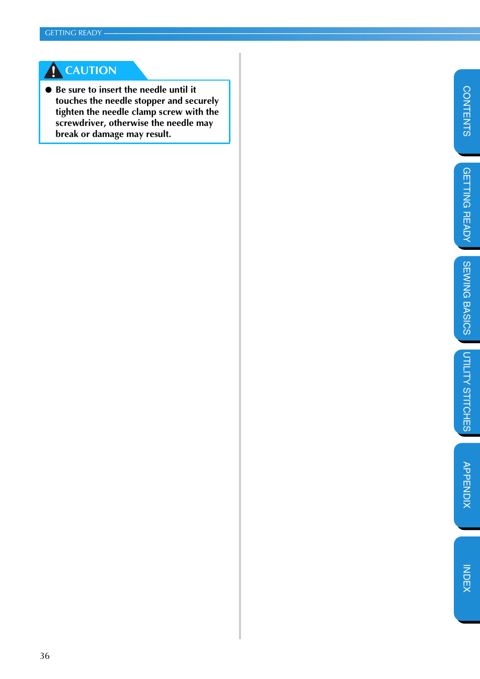 Caution | Brother PC-420 User Manual | Page 42 / 153