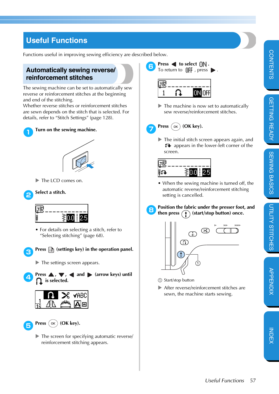 Useful functions | Brother PC-420 User Manual | Page 63 / 153