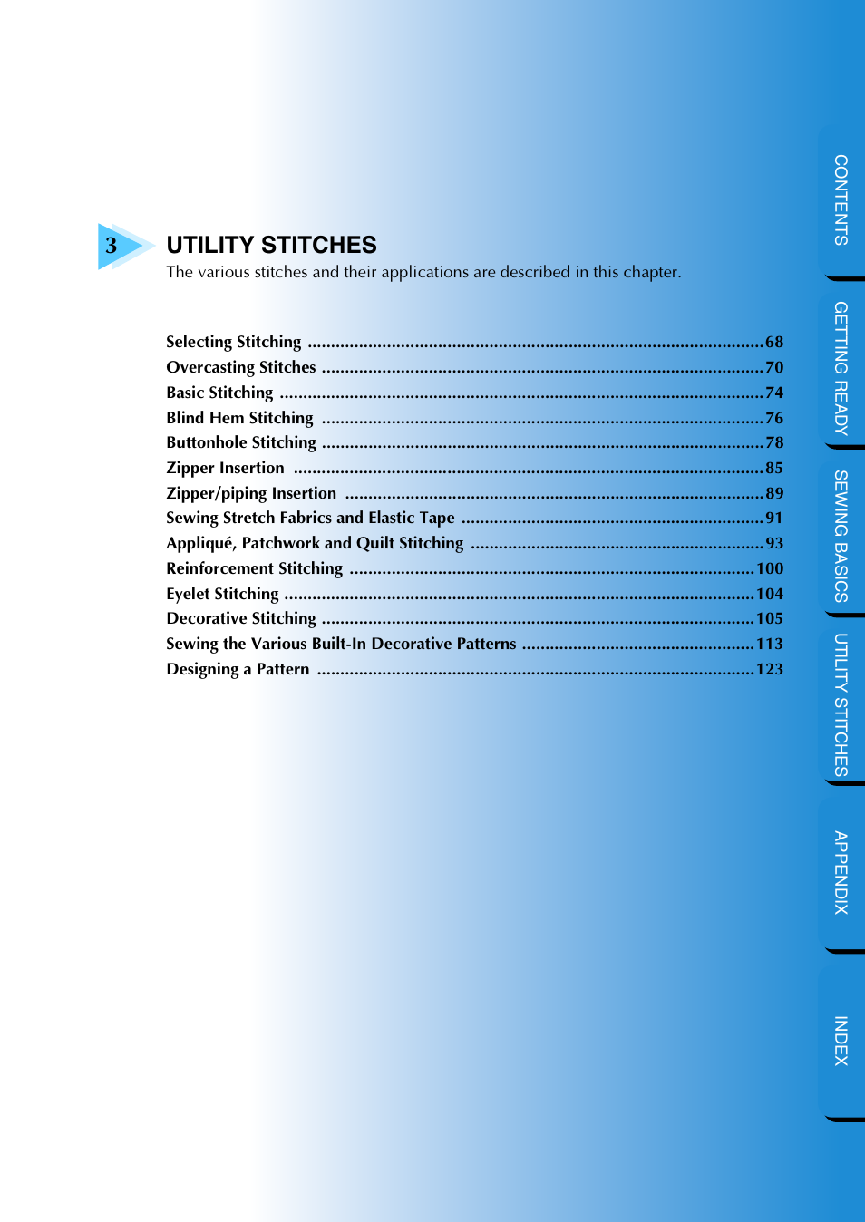 Utility stitches | Brother PC-420 User Manual | Page 73 / 153