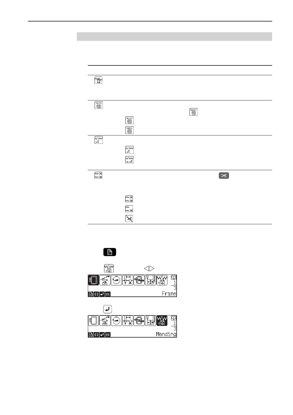 Setting of mending | Brother BES-1261BC User Manual | Page 101 / 164