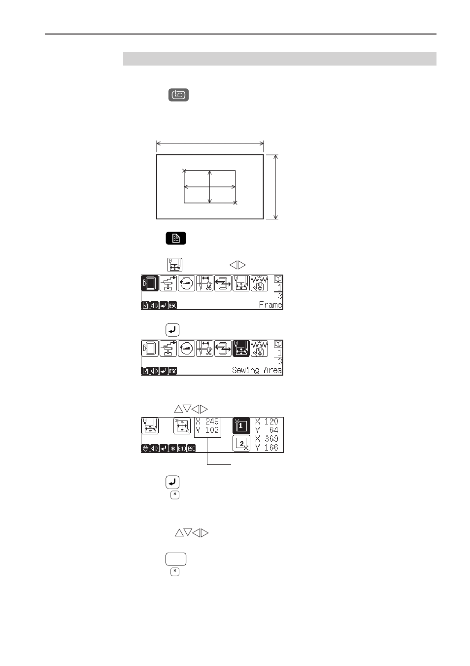 Sewing area | Brother BES-1261BC User Manual | Page 105 / 164