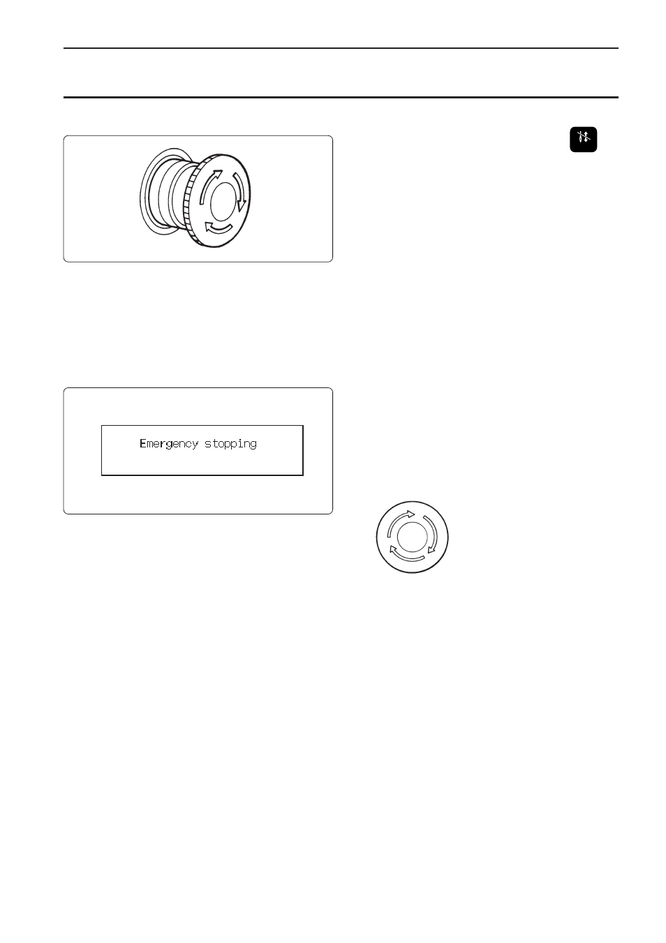 Machine stop, 1. stopping of machine, 2. resetting emergency stop | Brother BES-1261BC User Manual | Page 121 / 164