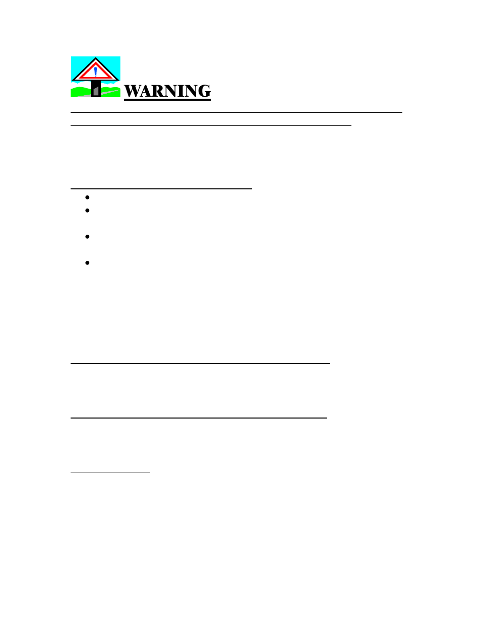 Warning | Summit SNM610C User Manual | Page 3 / 29