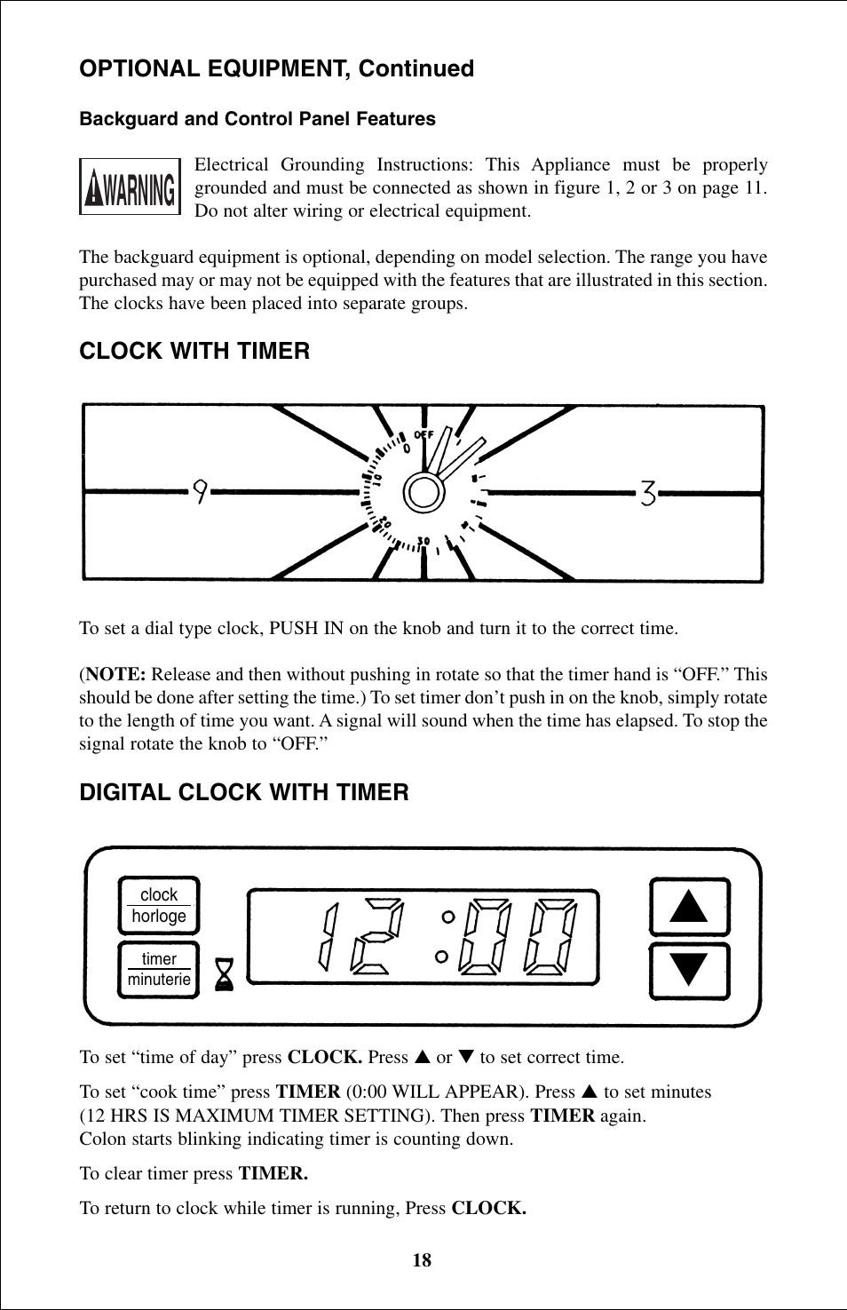 Warning | Summit WEM130DK User Manual | Page 18 / 24