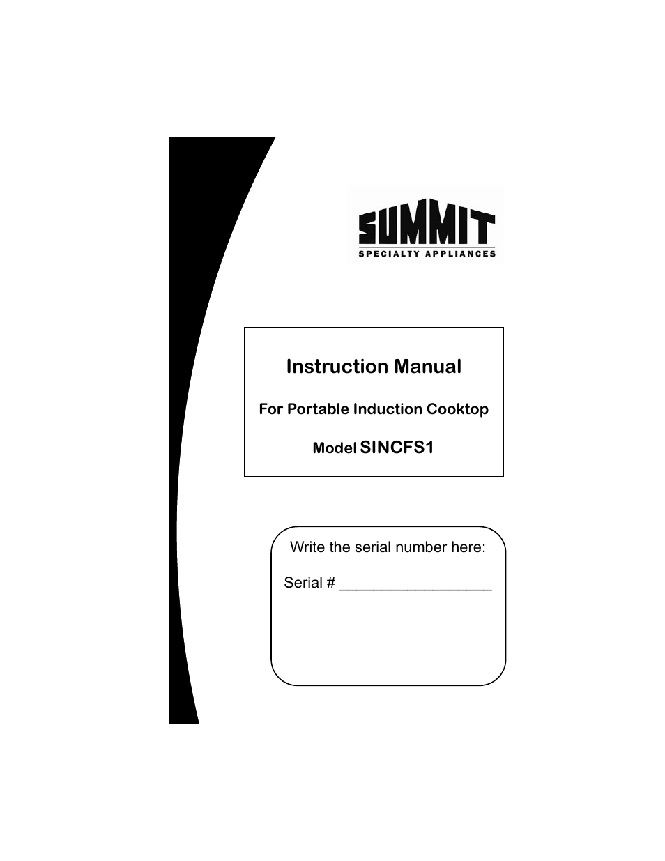 Summit SINCFS1 User Manual | 12 pages