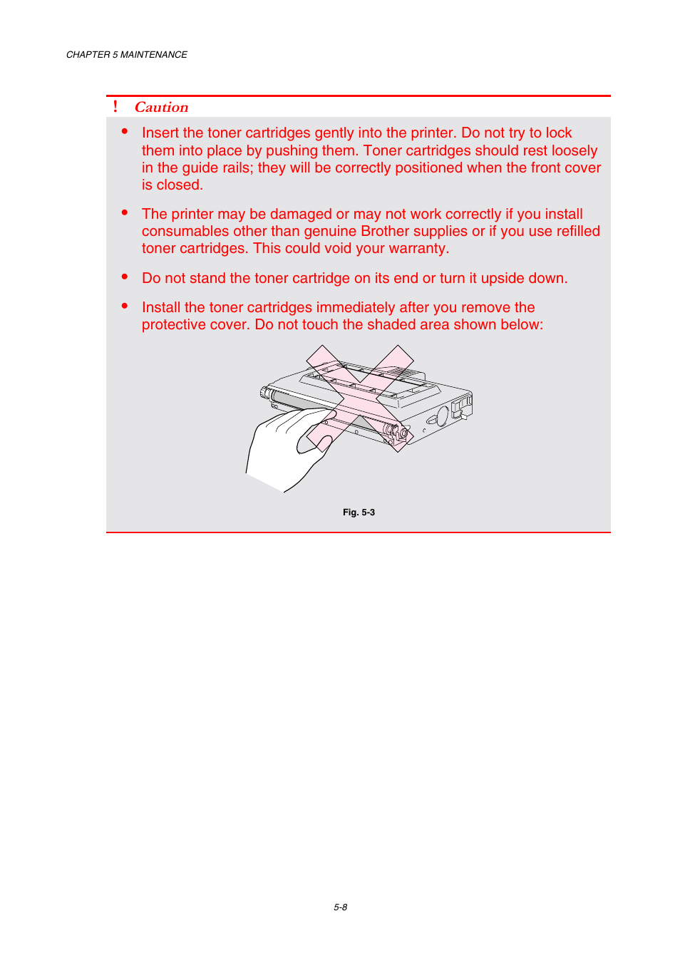 Caution | Brother HL-3450CN User Manual | Page 124 / 227