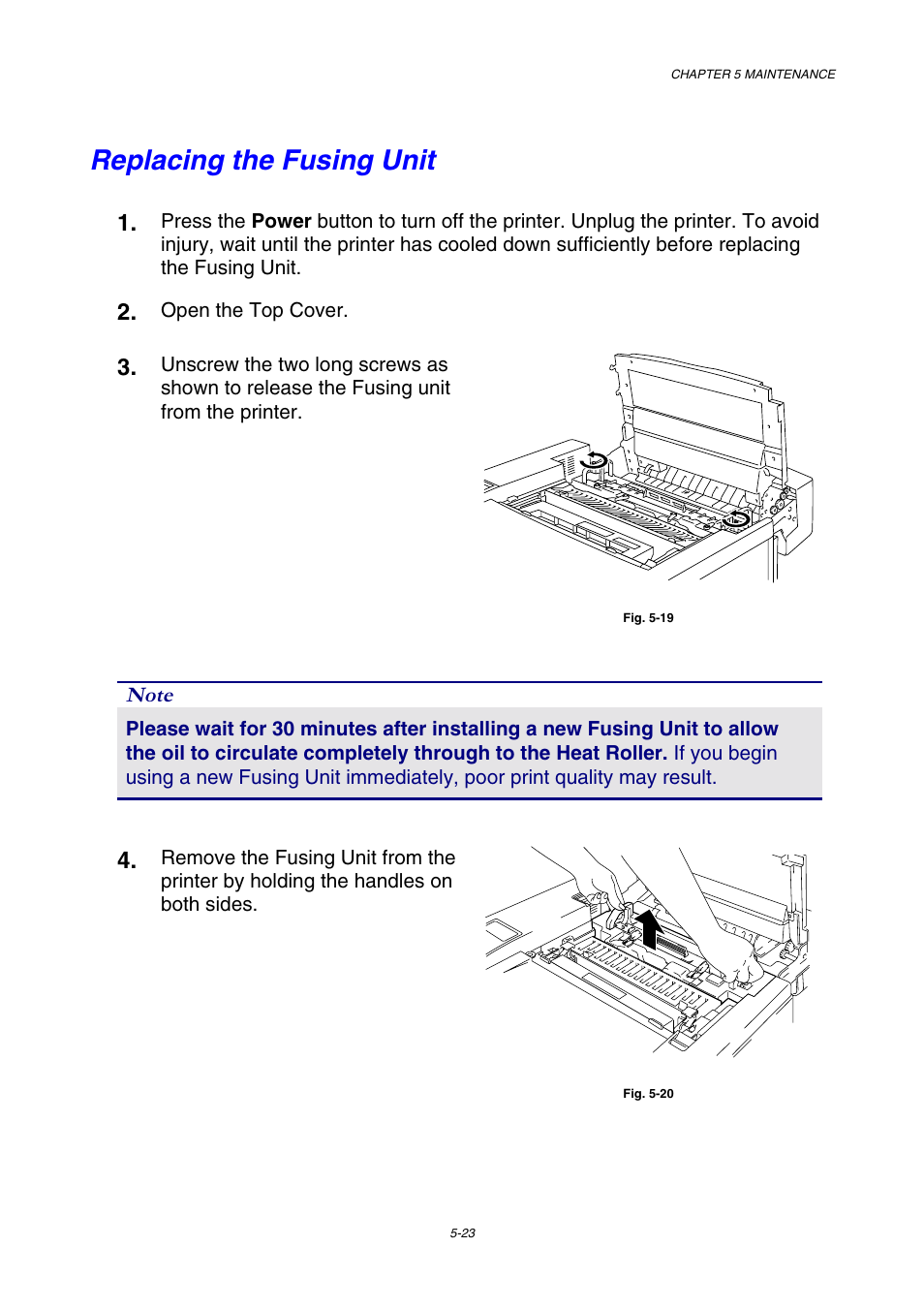 Replacing the fusing unit | Brother HL-3450CN User Manual | Page 139 / 227