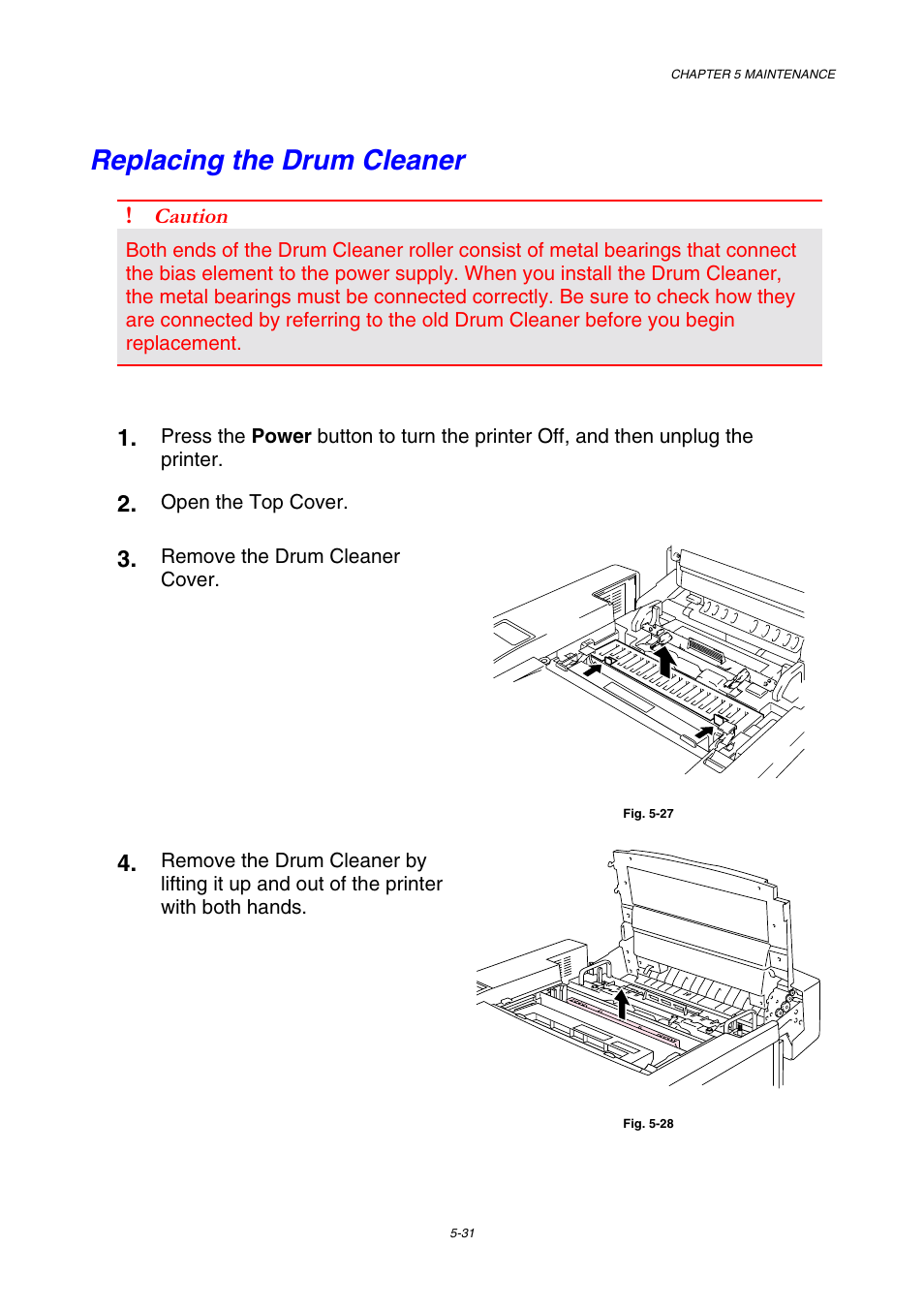 Replacing the drum cleaner | Brother HL-3450CN User Manual | Page 147 / 227