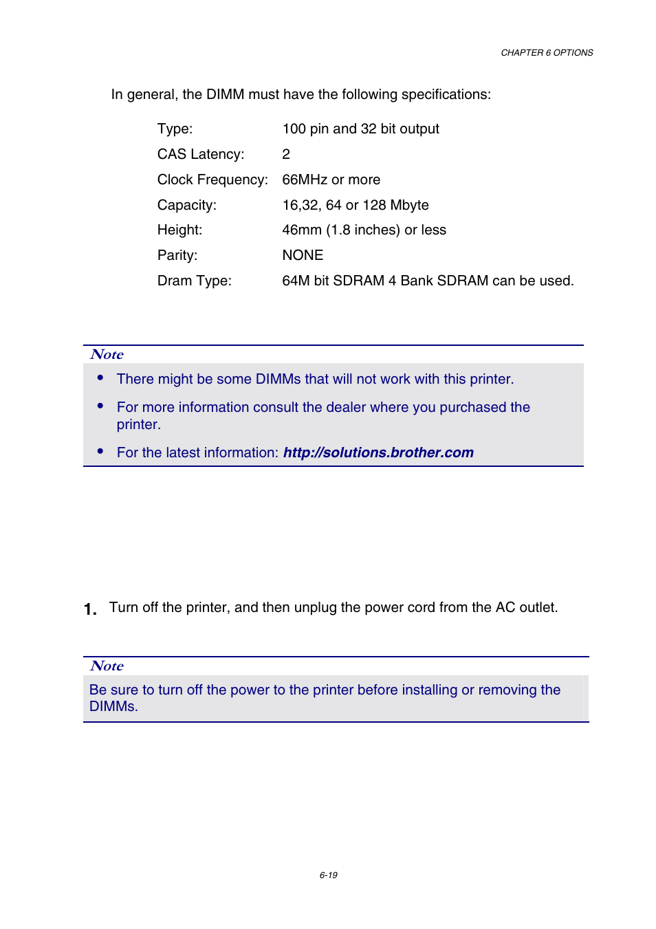 Installing dimms | Brother HL-3450CN User Manual | Page 175 / 227