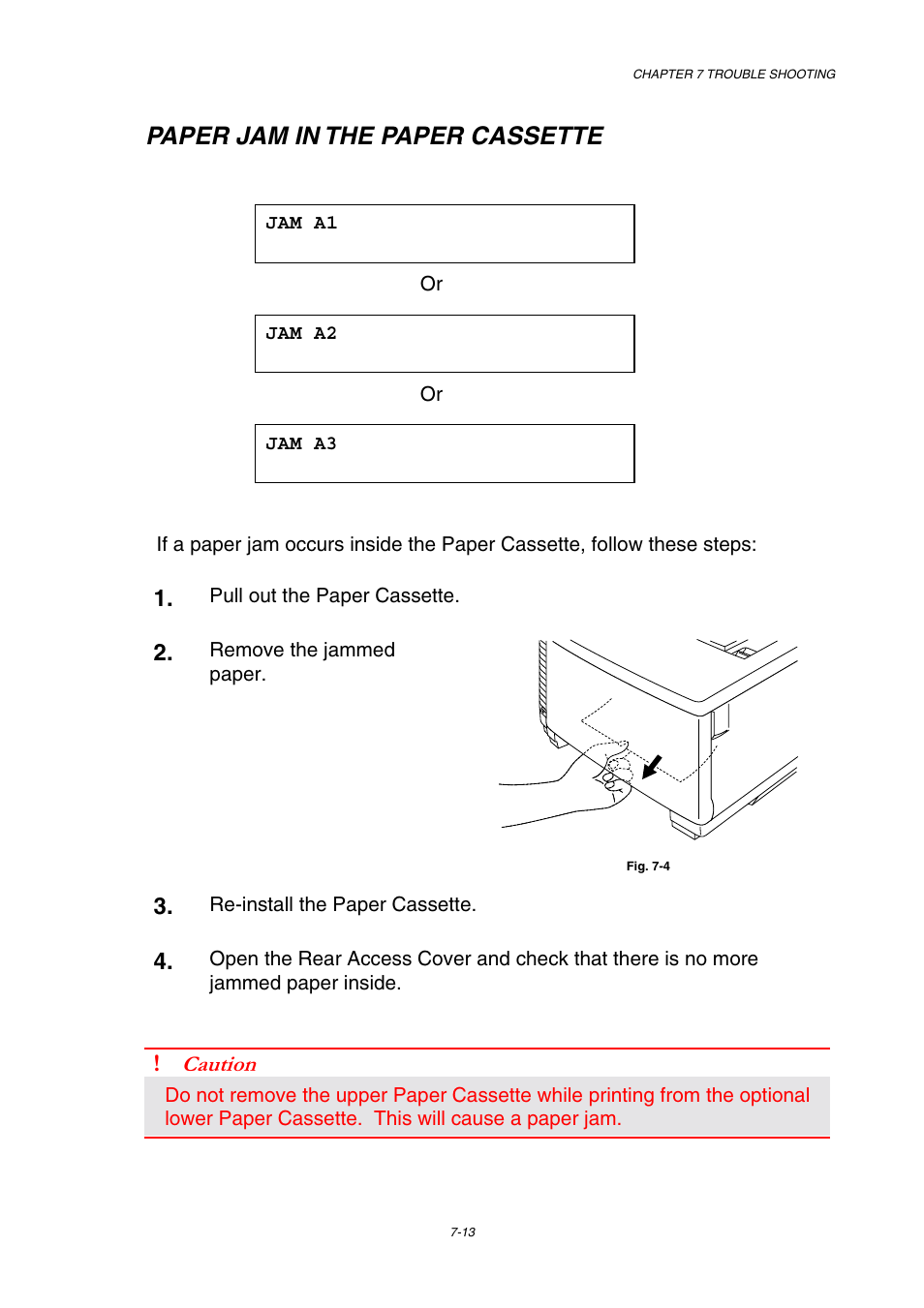 Jam a1, Jam a2, Jam a3 | Brother HL-3450CN User Manual | Page 191 / 227