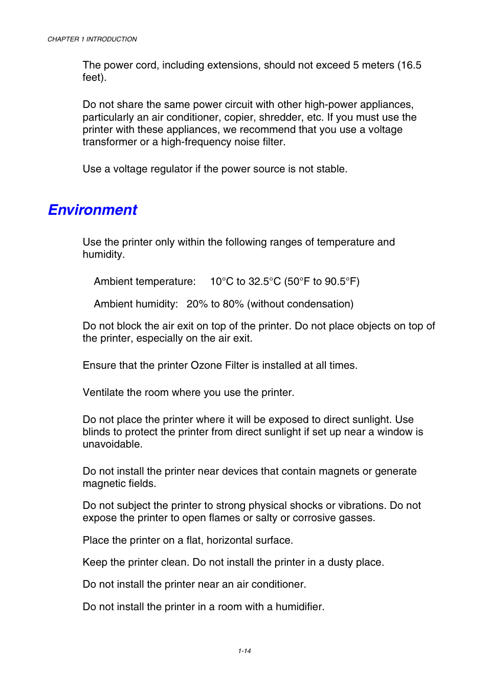 Environment | Brother HL-3450CN User Manual | Page 32 / 227