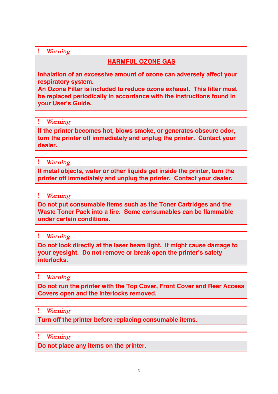 Brother HL-3450CN User Manual | Page 5 / 227