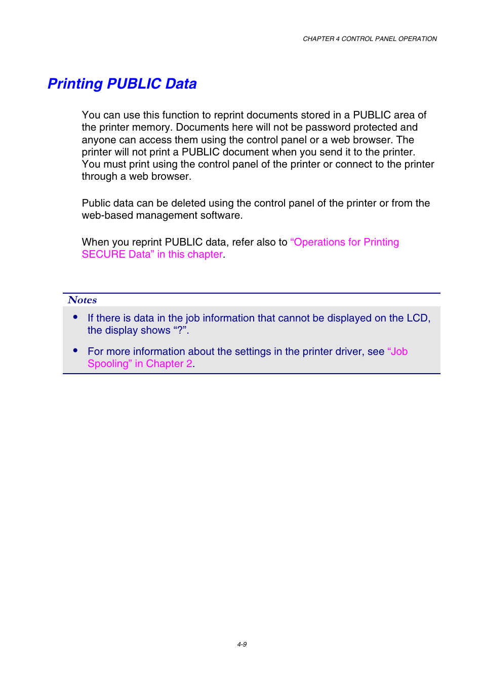 Printing public data | Brother HL-3450CN User Manual | Page 82 / 227
