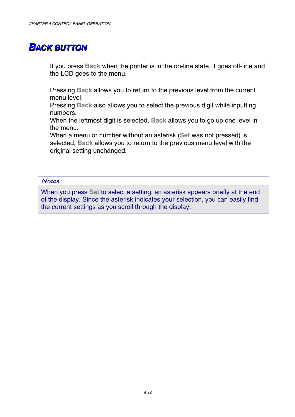 Back button | Brother HL-3450CN User Manual | Page 87 / 227