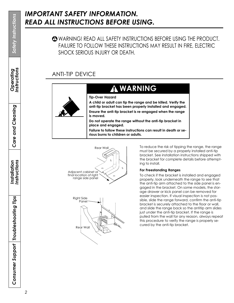 Warning | Summit REX242W User Manual | Page 2 / 48