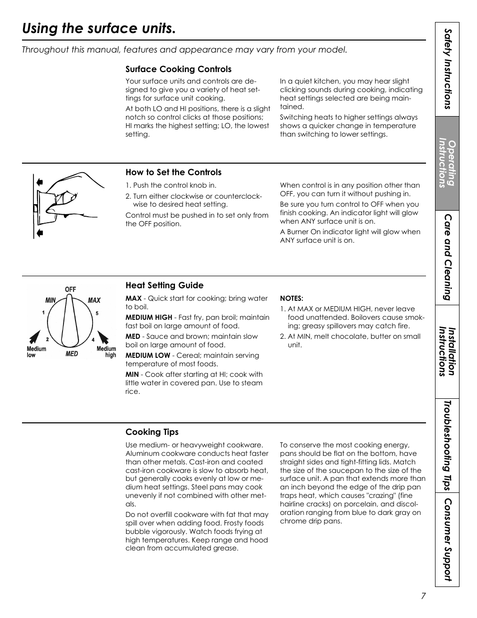 Using the surface units | Summit REX242W User Manual | Page 7 / 48