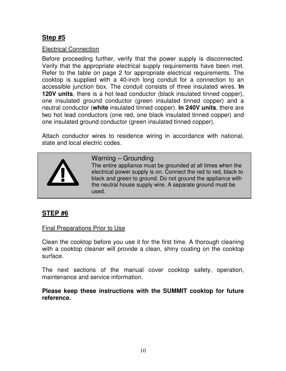 Summit CR2110 User Manual | Page 11 / 16