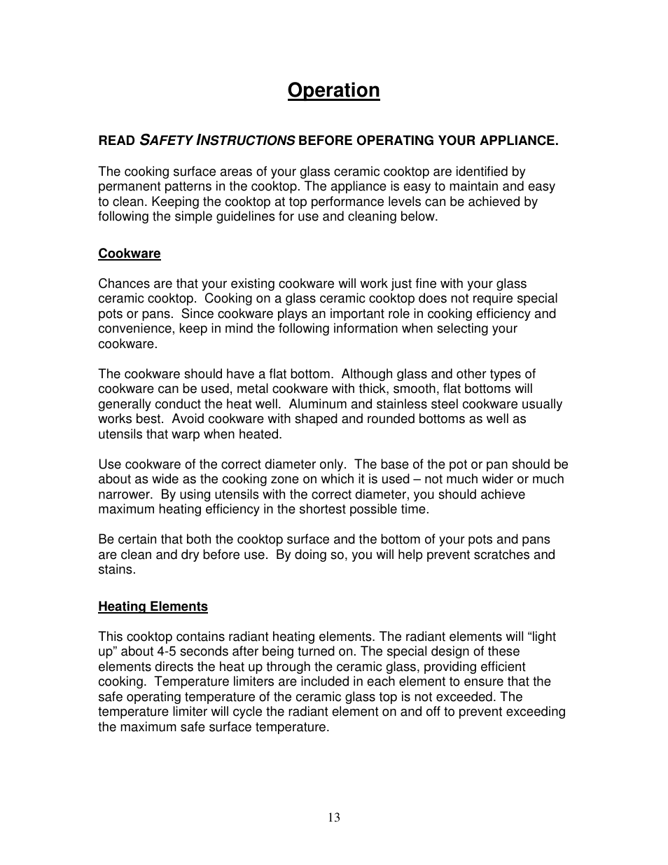 Operation | Summit CR2110 User Manual | Page 14 / 16