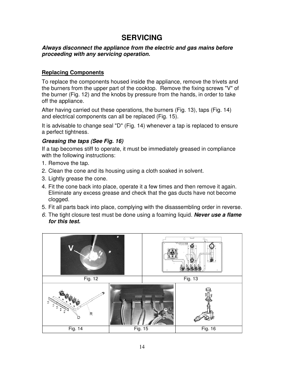 Servicing | Summit GC424BGL User Manual | Page 15 / 16