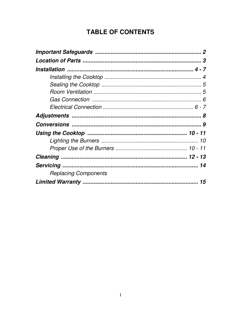 Summit GC424BGL User Manual | Page 2 / 16