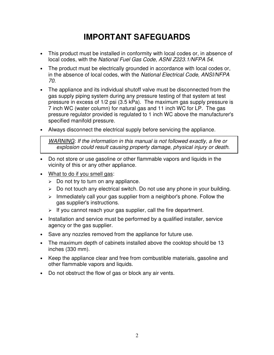 Important safeguards | Summit GC424BGL User Manual | Page 3 / 16