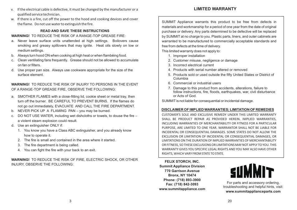 Summit SEH1536 User Manual | Page 4 / 12