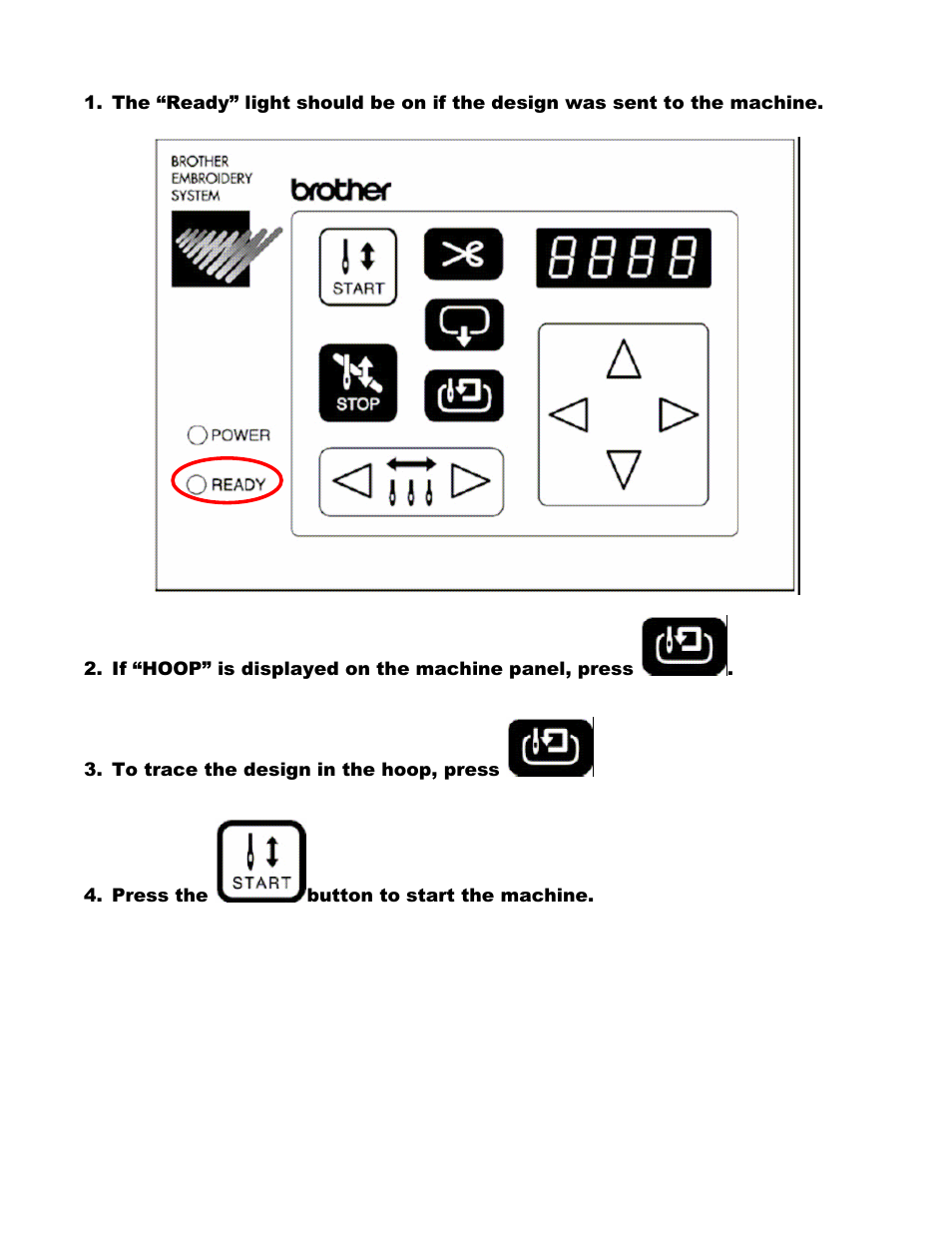 Operations on the machine panel | Brother BES-1260 User Manual | Page 14 / 14