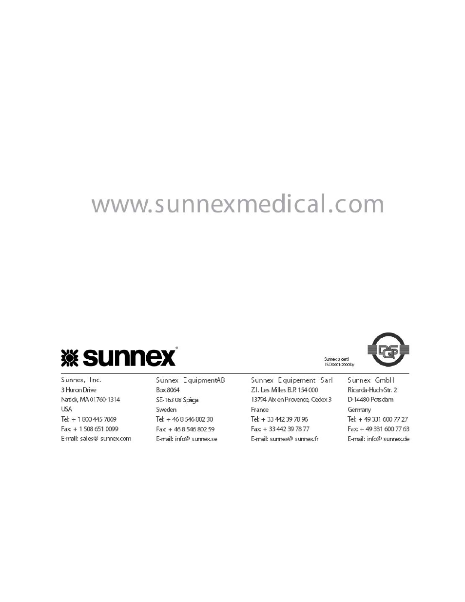 Sunnex CS2050D-MRI (Dual Ceiling) User Manual | Page 40 / 40