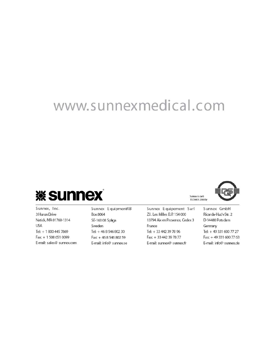 Sunnex TS2015W (Wall) User Manual | Page 16 / 16