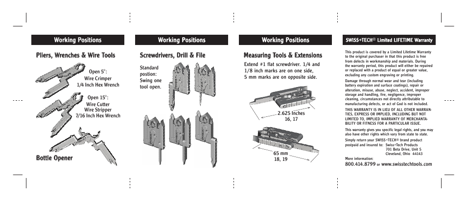 Swiss+Tech Micro-Max 19-in-1 User Manual | Page 2 / 2