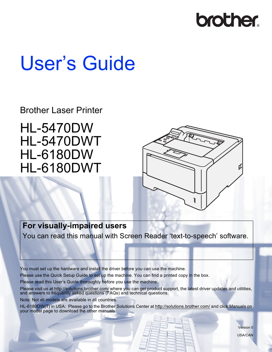 Brother HL-5470DWT User Manual | 177 pages