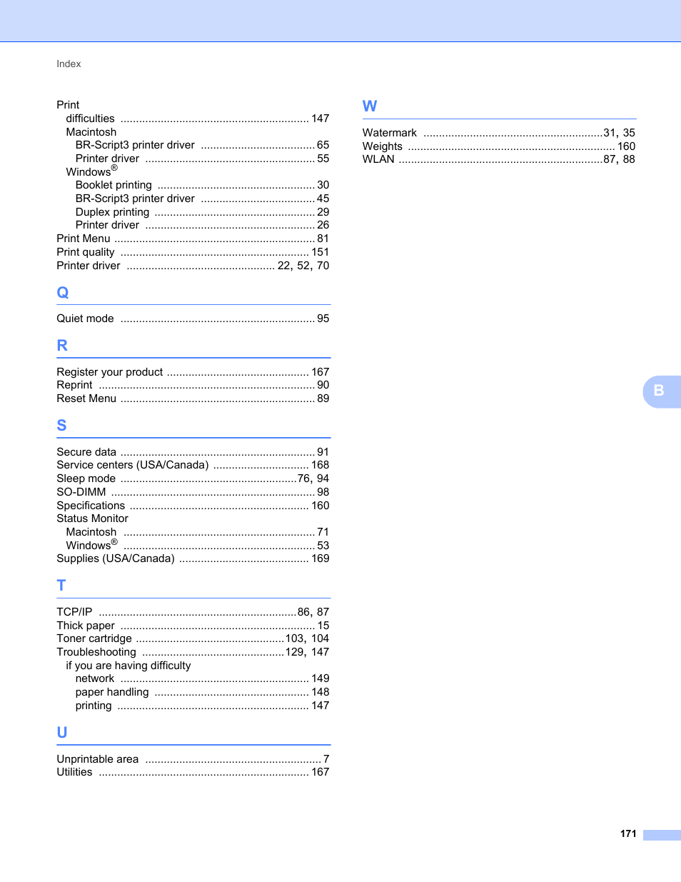 Brother HL-5470DWT User Manual | Page 177 / 177
