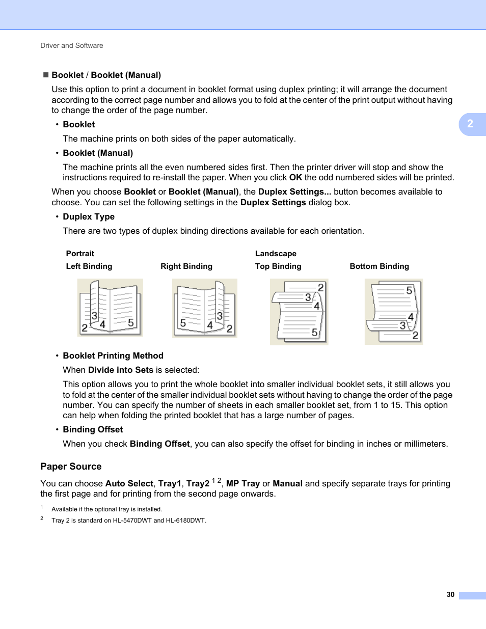 Paper source | Brother HL-5470DWT User Manual | Page 36 / 177