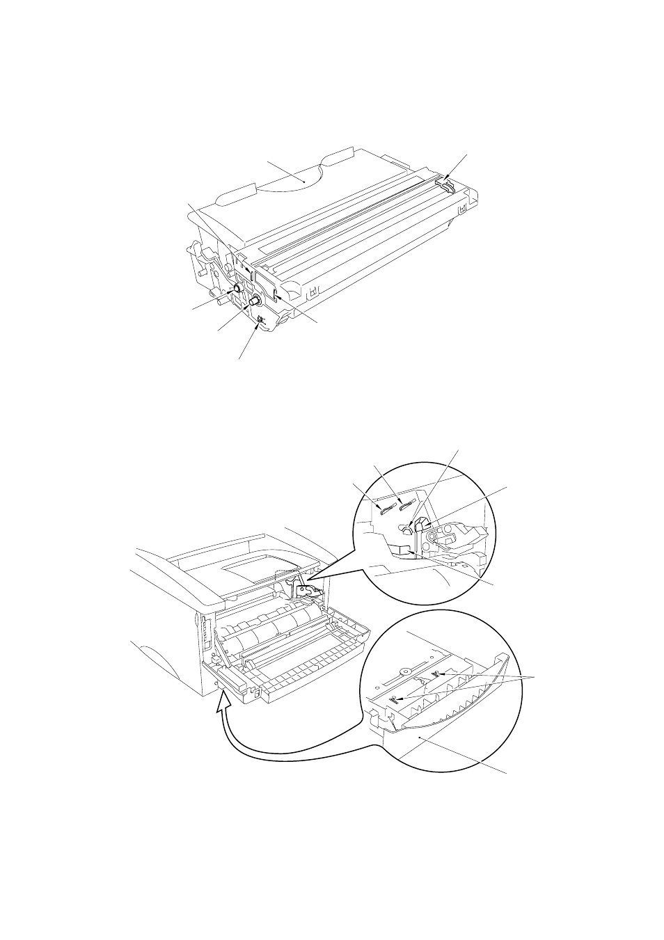 Location of grounding contacts -41, 1 drum unit -41, 2 printer body & paper cassette -41 | See also, Subsection 7.3 | Brother 1270N User Manual | Page 163 / 243