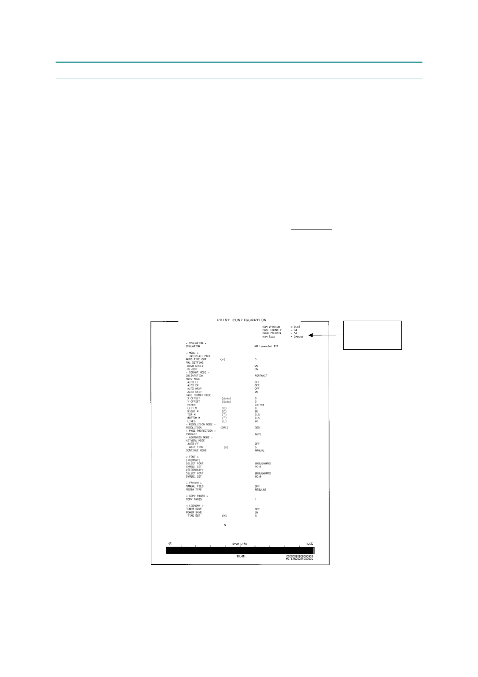 Section 1 ‘print configuration’ in, Appendix 4 | Brother 1270N User Manual | Page 183 / 243