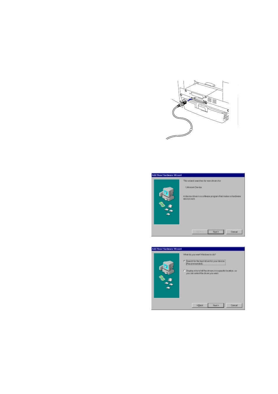 Using the usb interface (for windows, 98 only) -7, 1 connect the usb interface cable -7 | 2 install the usb driver -7, Subsection 3.3 ‘using the, Usb interface (for windows, 98 only) | Brother 1270N User Manual | Page 31 / 243