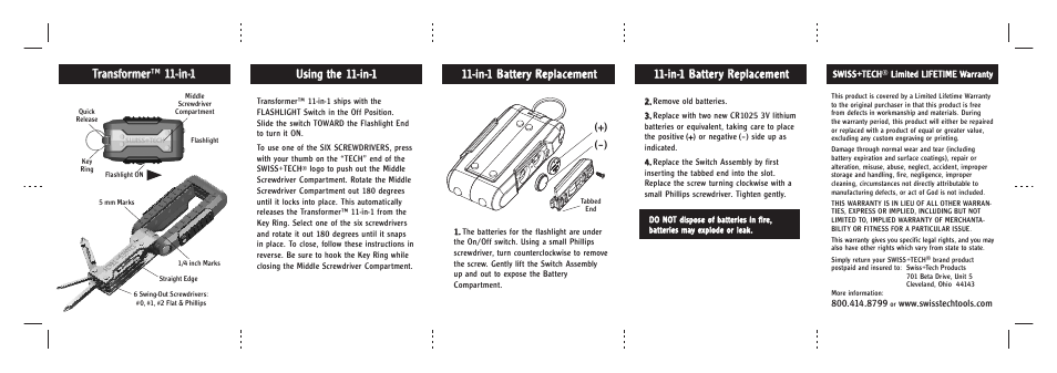 Swiss+Tech Transformer Xi 12-In-1 User Manual | Page 2 / 2