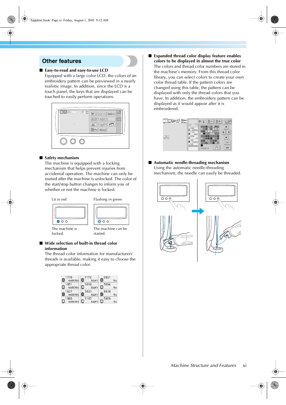 Other features | Brother PR-600 User Manual | Page 12 / 228