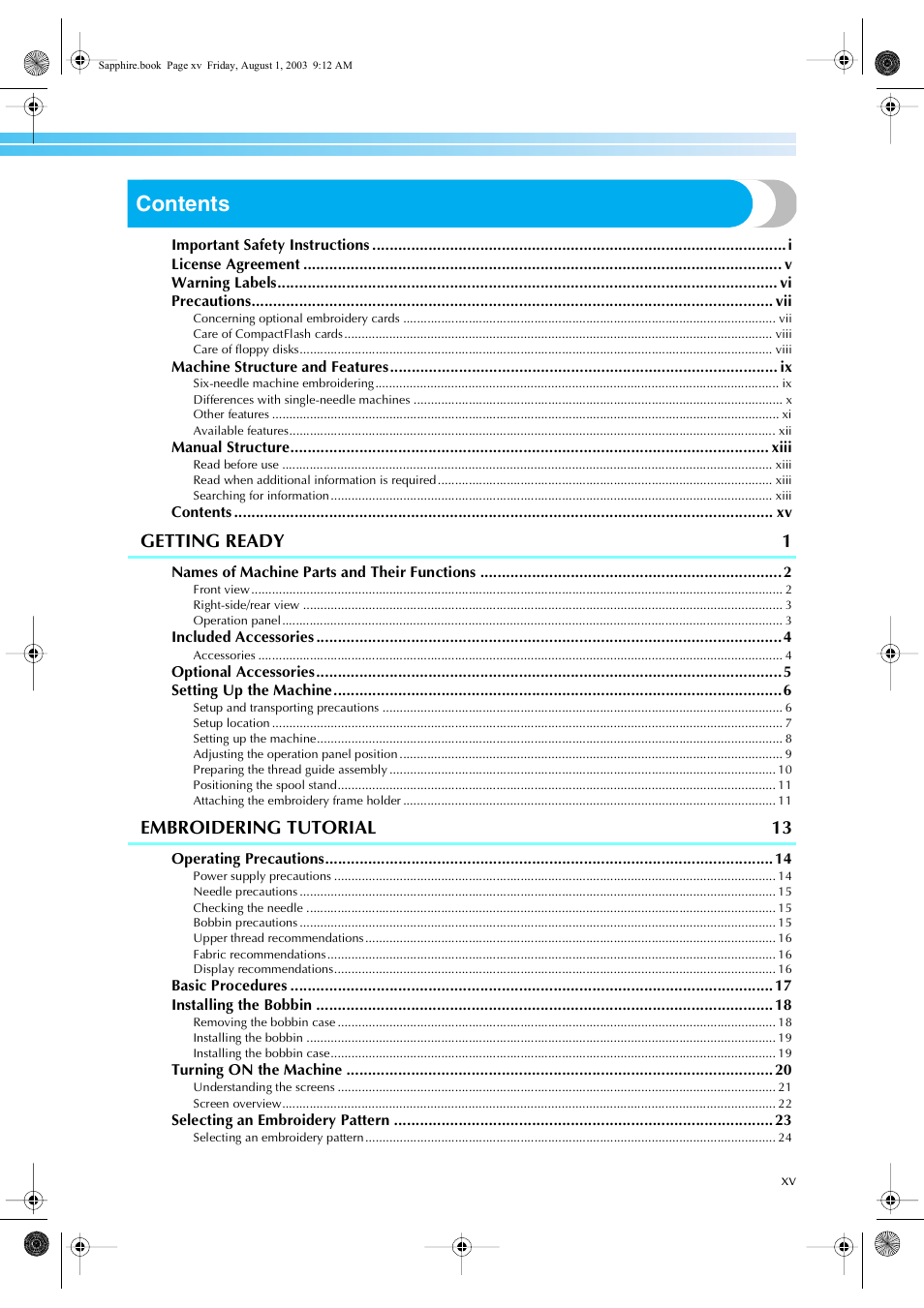 Brother PR-600 User Manual | Page 16 / 228