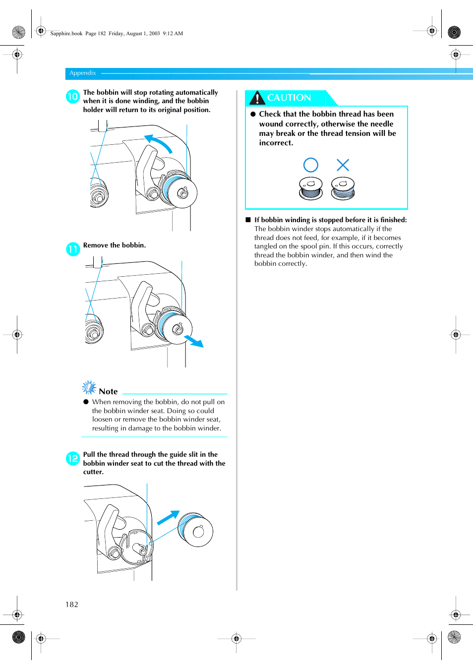 Caution | Brother PR-600 User Manual | Page 201 / 228