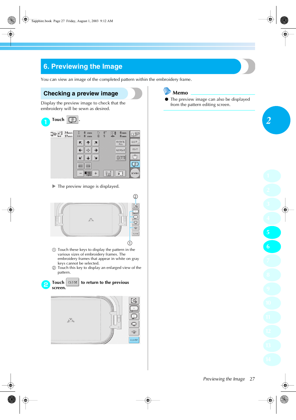 Previewing the image | Brother PR-600 User Manual | Page 46 / 228