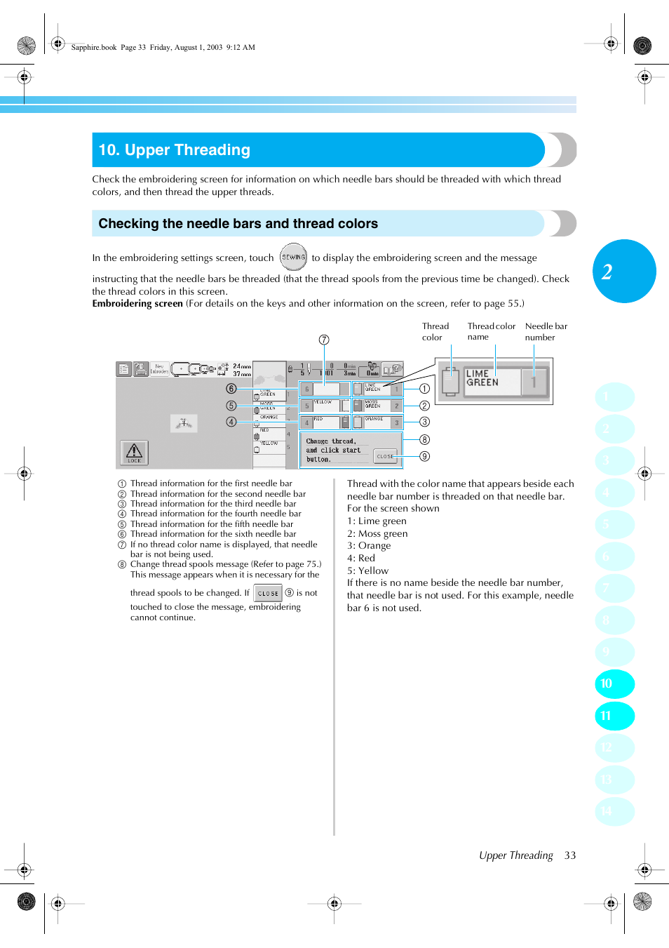 Upper threading | Brother PR-600 User Manual | Page 52 / 228