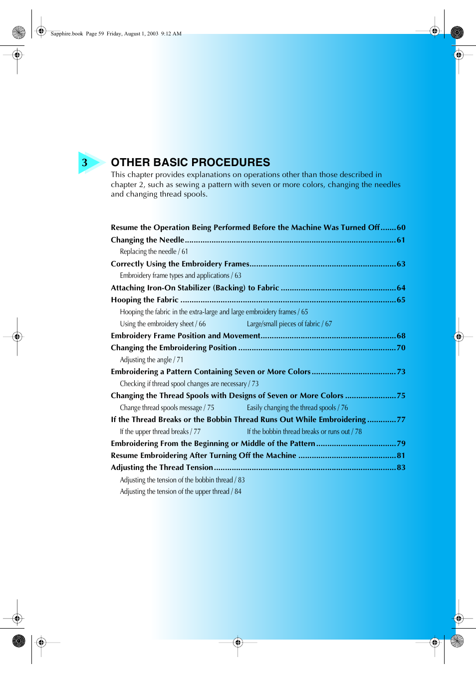 3other basic procedures | Brother PR-600 User Manual | Page 78 / 228