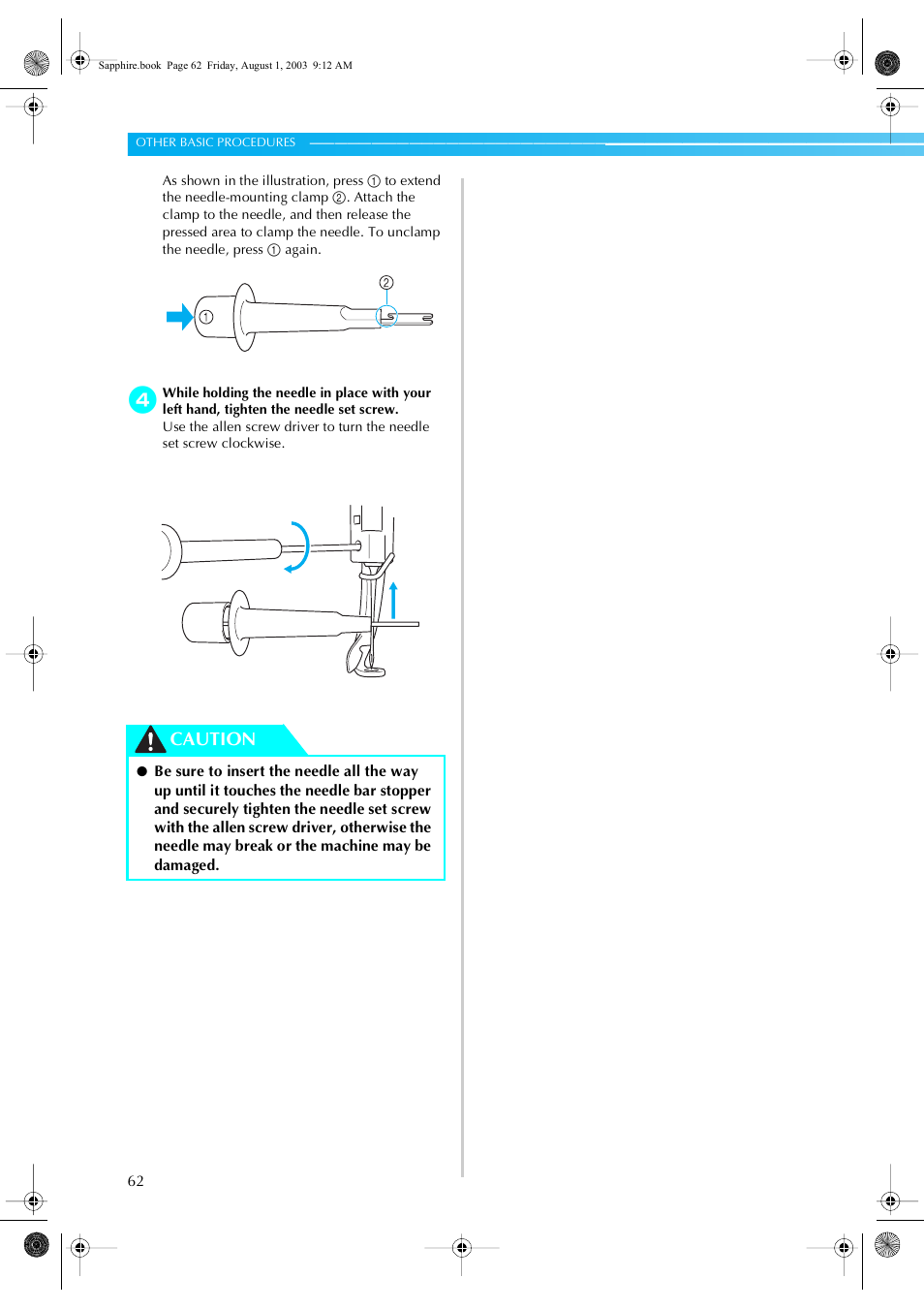 Caution | Brother PR-600 User Manual | Page 81 / 228