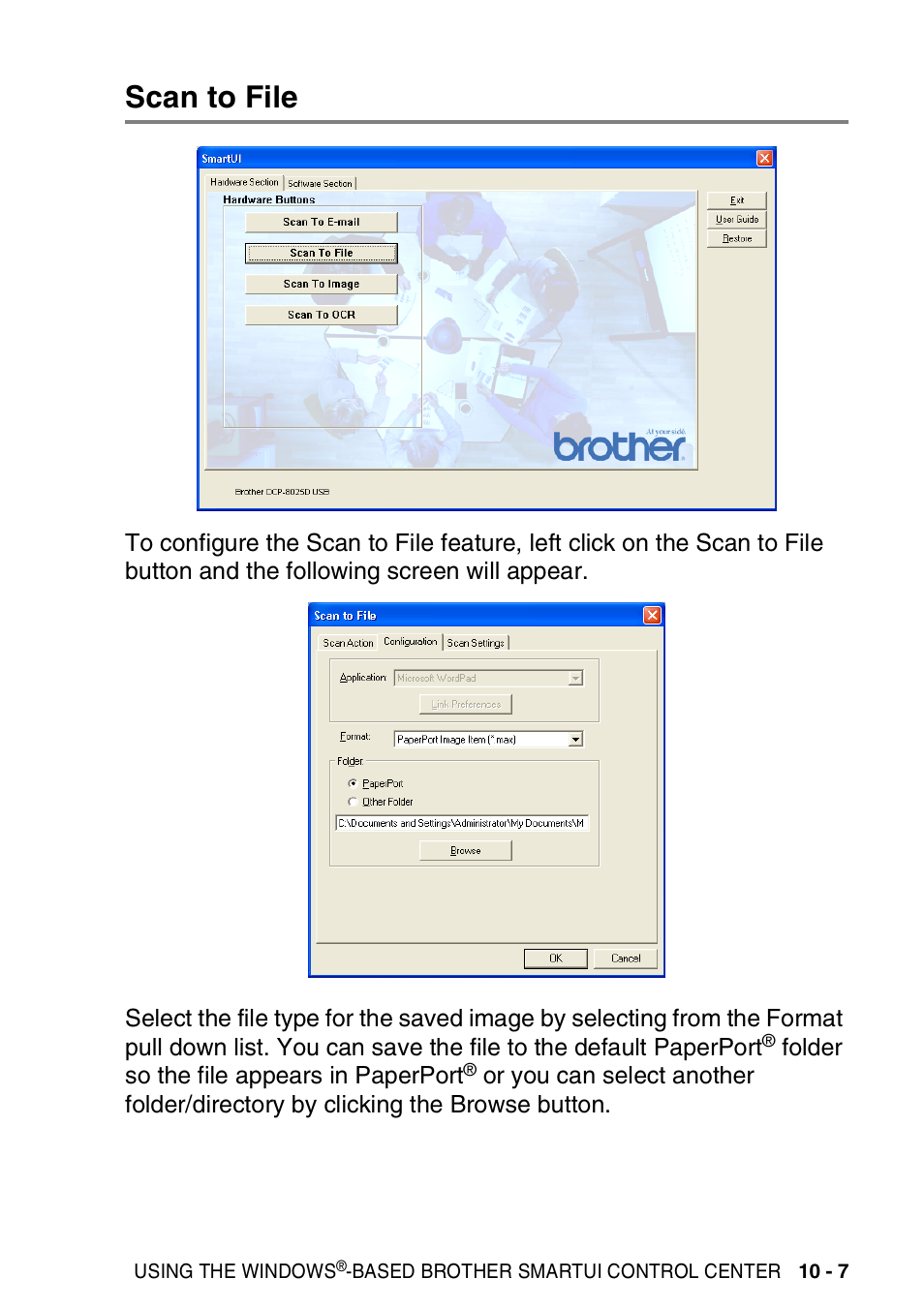 Scan to file, Scan to file -7 | Brother DCP-8025D User Manual | Page 164 / 284