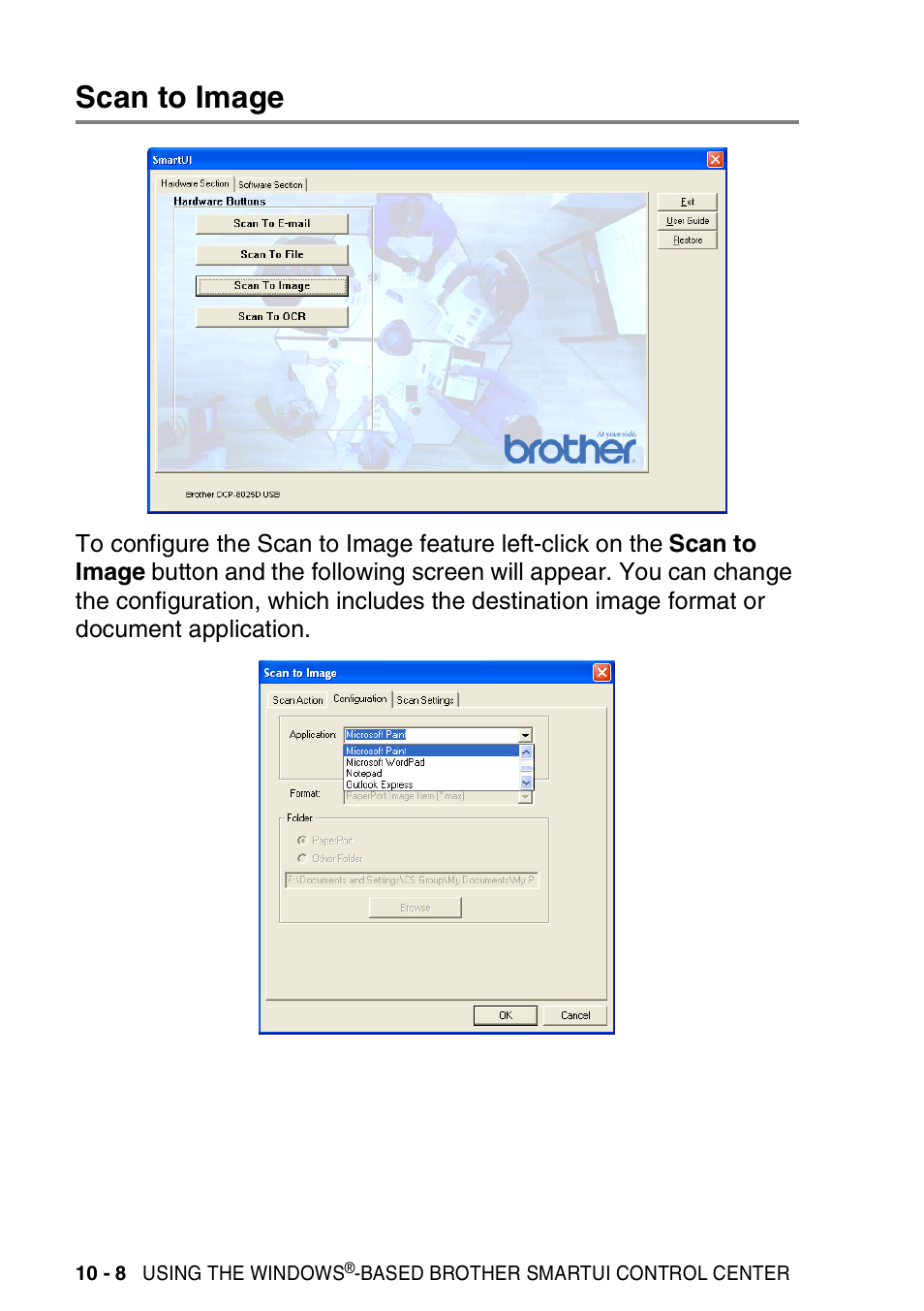 Scan to image, Scan to image -8 | Brother DCP-8025D User Manual | Page 165 / 284