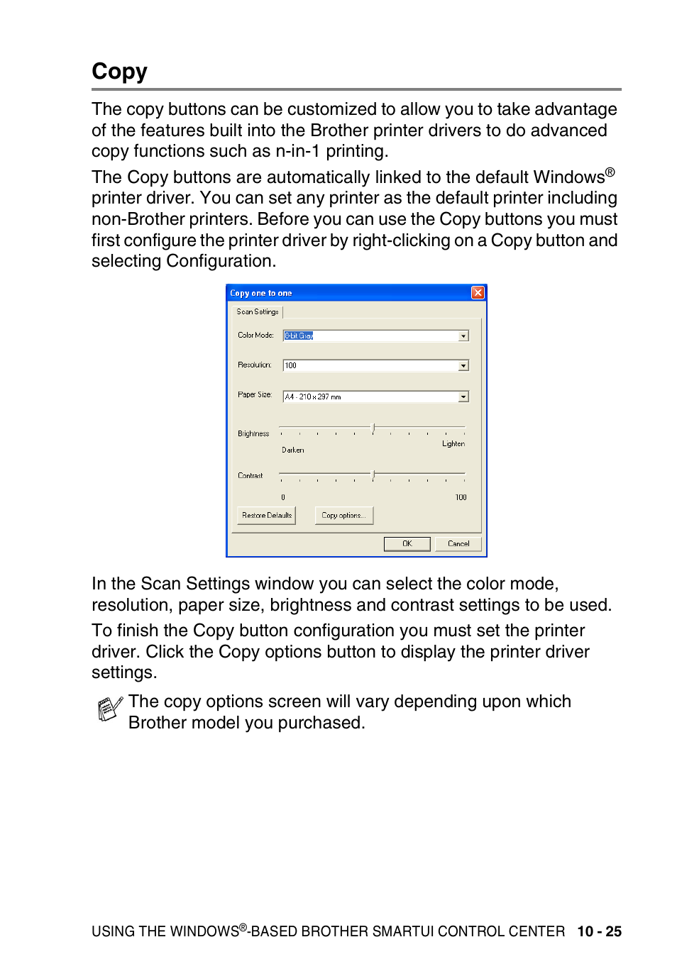 Copy, Copy -25 | Brother DCP-8025D User Manual | Page 182 / 284
