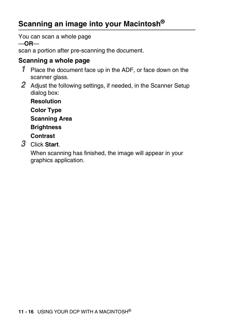 Scanning an image into your macintosh | Brother DCP-8025D User Manual | Page 205 / 284