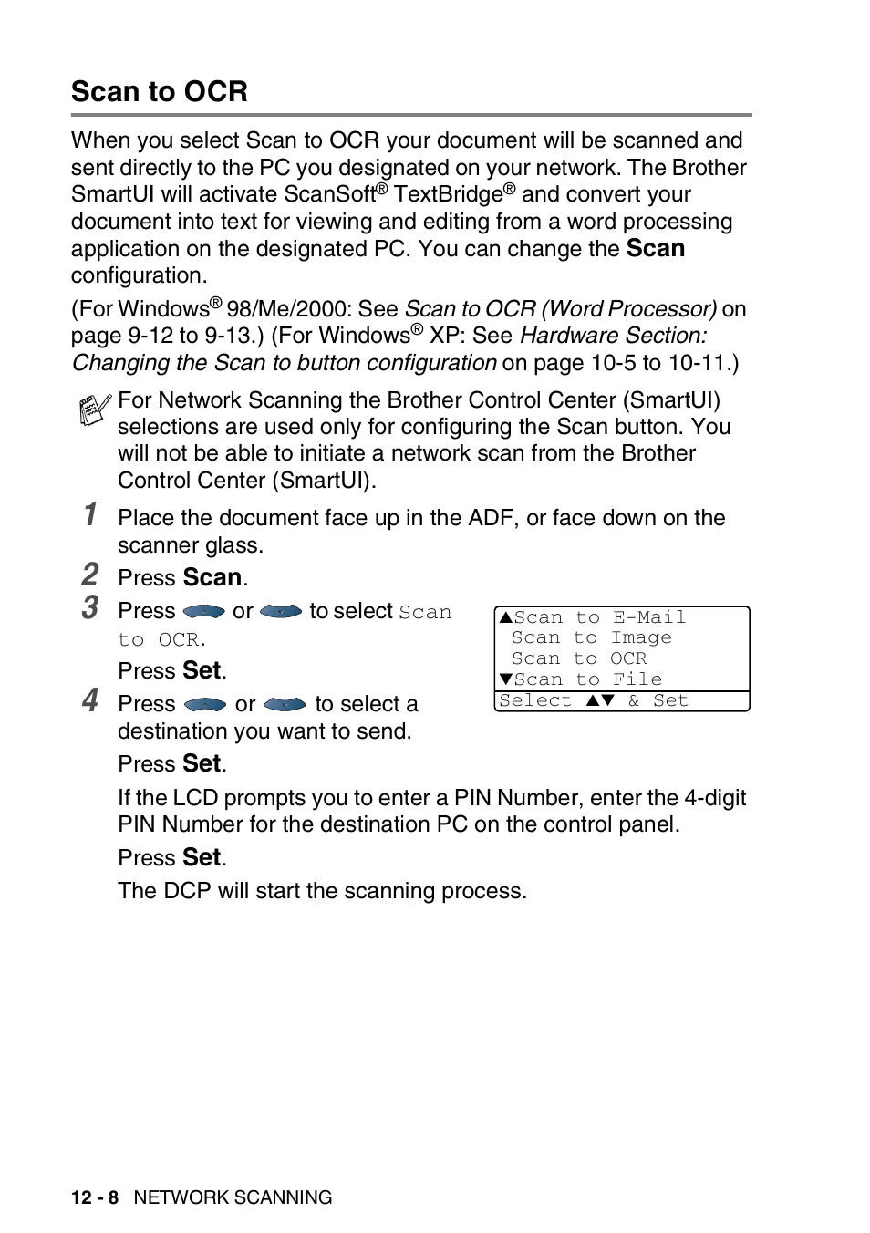 Scan to ocr, Scan to ocr -8 | Brother DCP-8025D User Manual | Page 221 / 284