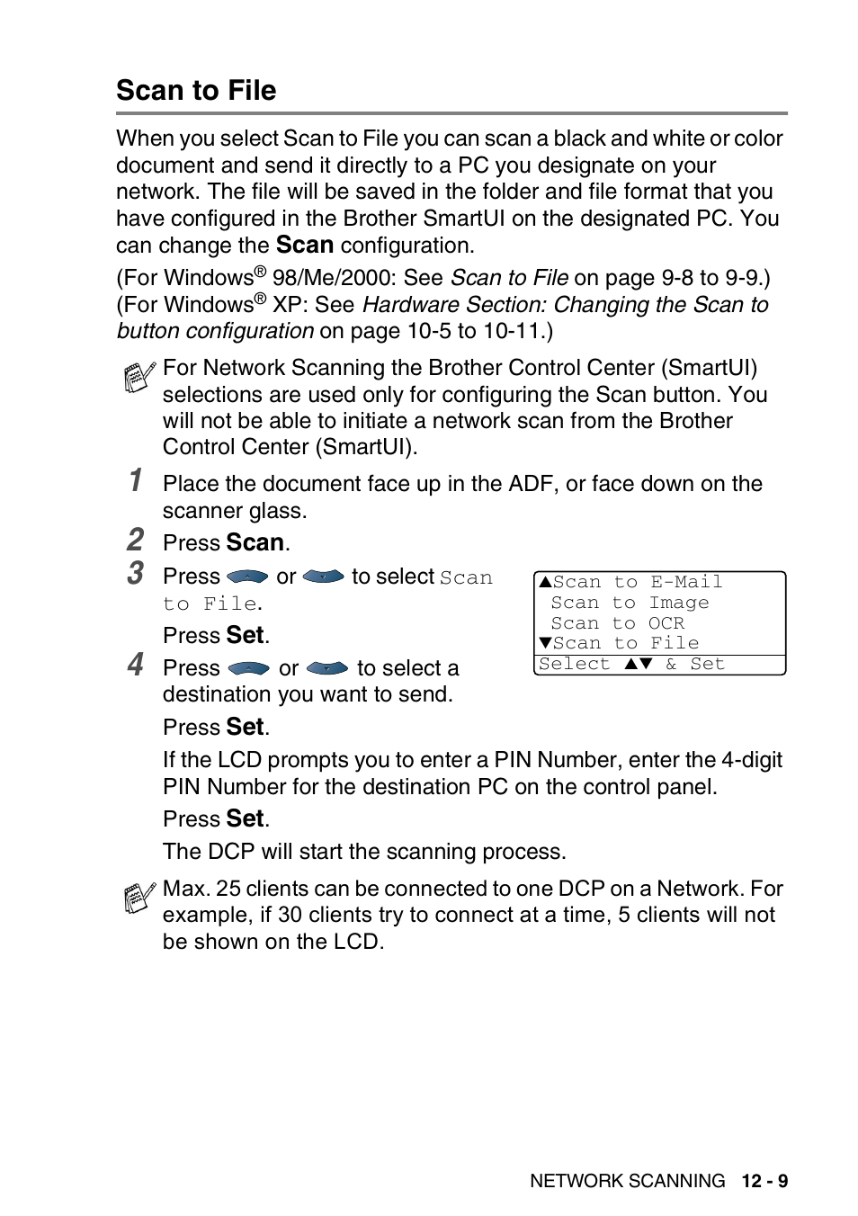 Scan to file, Scan to file -9 | Brother DCP-8025D User Manual | Page 222 / 284